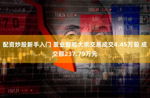配资炒股新手入门 景业智能大宗交易成交4.45万股 成交额237.79万元
