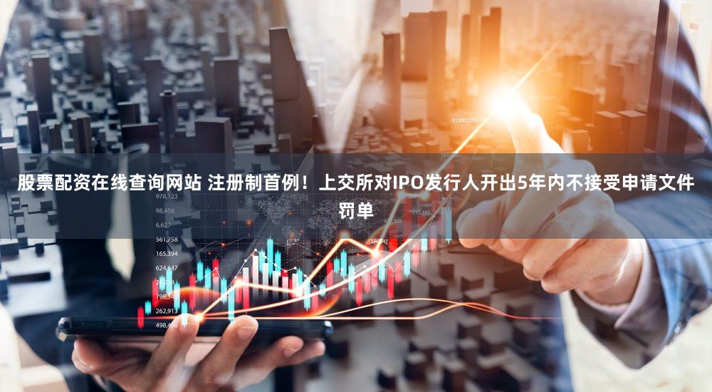 股票配资在线查询网站 注册制首例！上交所对IPO发行人开出5年内不接受申请文件罚单